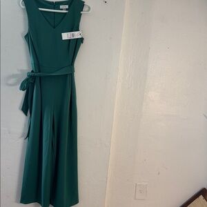 Calvin Klein green jumpsuit size 6